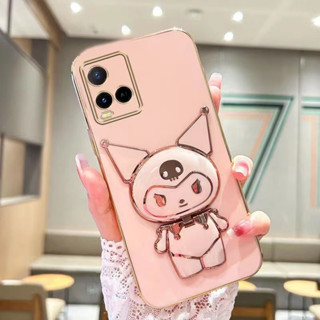 เคส ขาตั้งคุโรมิ มีกระจก สำหรับรุ่น Realme  c53 c55  c30 c30s c33 5 5i c3 6i c11 2021 ส่งจากไทยค่ะ