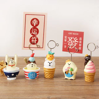 ร้านไทย พร้อมส่ง! ที่หนีบรูปตั้งโต๊ะ ที่หนีบโปสการ์ด ที่เสียบกระดาษโน้ต ลายการ์ตูน ที่เสียบการ์ด ที่เสียบนามบัตร zakka