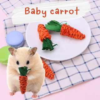 (ร้านค้าไทย) Baby carrot แครอทจิ๋ว ลับฟัน สำหรับน้องแฮมเตอร์และสัตว์เลี้ยงฟันแทะ