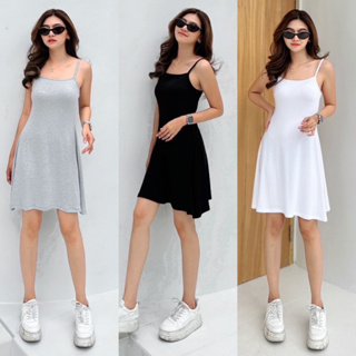 Yunaka เดรสสั้นสายเดี่ยว อก 28-38” Flared Short Dress เอว 26-36”