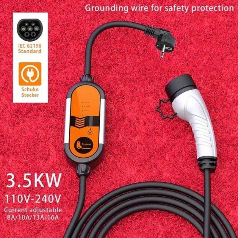 [พร้อมส่งในไทย] EvCharger ที่ชาร์จฉุกเฉิน wallcharger Feyree สายชาร์จแบบพกพาสำหรับรถไฟฟ้า