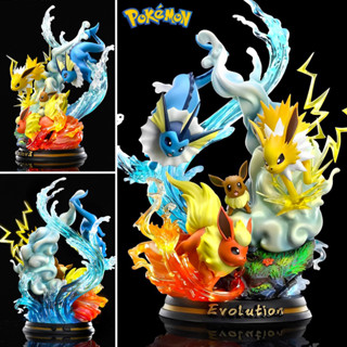 Figure MFC Studio Pokemon Evolution Eevee โปเกมอน อีโวลูชัน อีวุย Vaporeon Jolteon Flareon วาโปเรียน โจลตัน แฟลเรียน