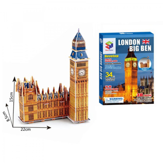 &gt;&gt;พร้อมส่ง&lt;&lt;จิ๊กซอว์ไม้ 3 มิติ หอนาฬิกาบิกเบน ลอนดอน LONDON BIG BEN 3D Wooden Puzzles