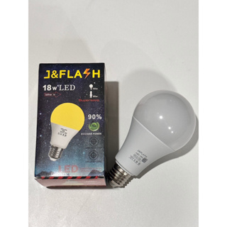 หลอดไฟ J&amp;Flashหลอดไฟ LED ขั้วเกลียวหลอด E27 ประหยัดพลังงาน แสงสีขาว/เหลือง กำลังไฟ 9w 12w  15w 18w