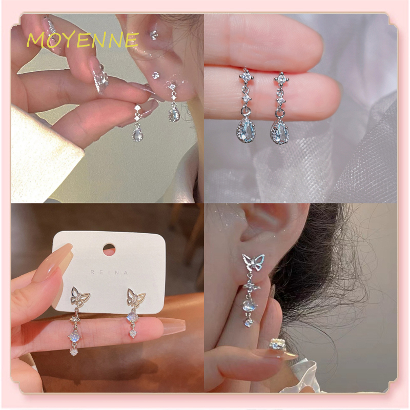 【จัดส่งรวดเร็ว】แฟชั่นเกาหลีเรียบง่าย ต่างหูเงิน มีให้เลือกหลากหลายดีไซน์ เหมาะสำหรับสาวหวานและเรียบหรู บุคลิกเล็กๆ