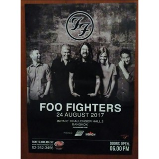 โปสเตอร์วงดนตรี Foo fighter live in bangkok