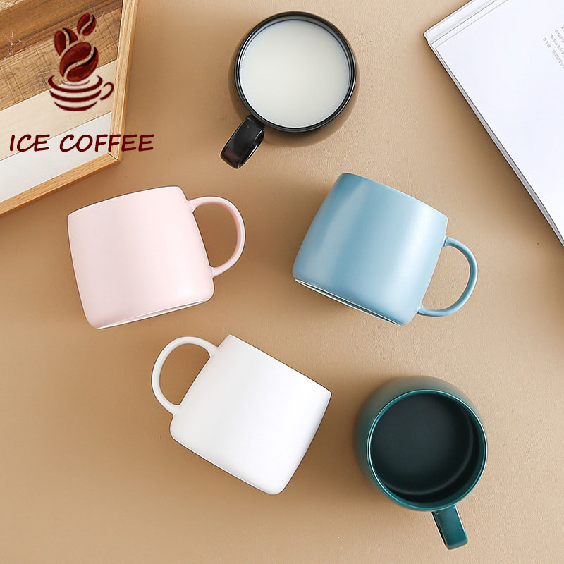 ICE COFFEE แก้วกาแฟเซรามิค สไตล์มินิมอล ขนาด 500 มล. มีให้เลือก 3สี แก้วมัค แก้วเซรามิก ทนต่อความเย็นและความร้อน