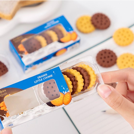 ยางลบคุ๊กกี้ ยางลบบิสกิตน่ารัก อุปกรณ์การเรียน เครื่องเขียน ยางลบดินสอ ยางลบแฟนซีราคาต่อชิ้น/ERA-010