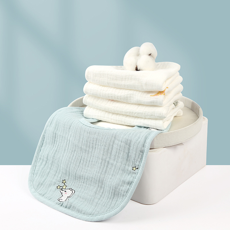 ผ้ากันเปื้อน ผ้าซับน้ำลายเด็ก ทรงยูผลิตจากผ้าฝ้ายทอ 6 ชั้น – GZMBU6