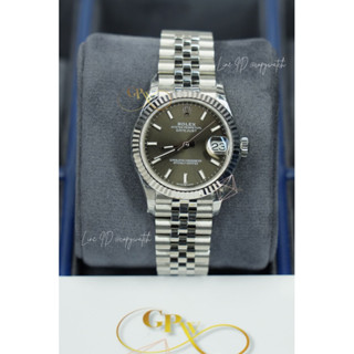 Rolex Datejust 31 mm. Dark grey automatic swiss movement