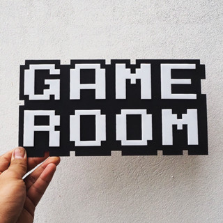 ป้ายGameRoom ห้องเกมส์ ป้ายอะครีลิค ป้ายห้องเกมส์ ป้ายตกแต่ง มีมิติ