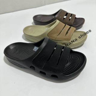 Crocs Yukon Mesa Slide Leather รองเท้าแตะแบบ สวม มีพร้อมส่ง M7---M11