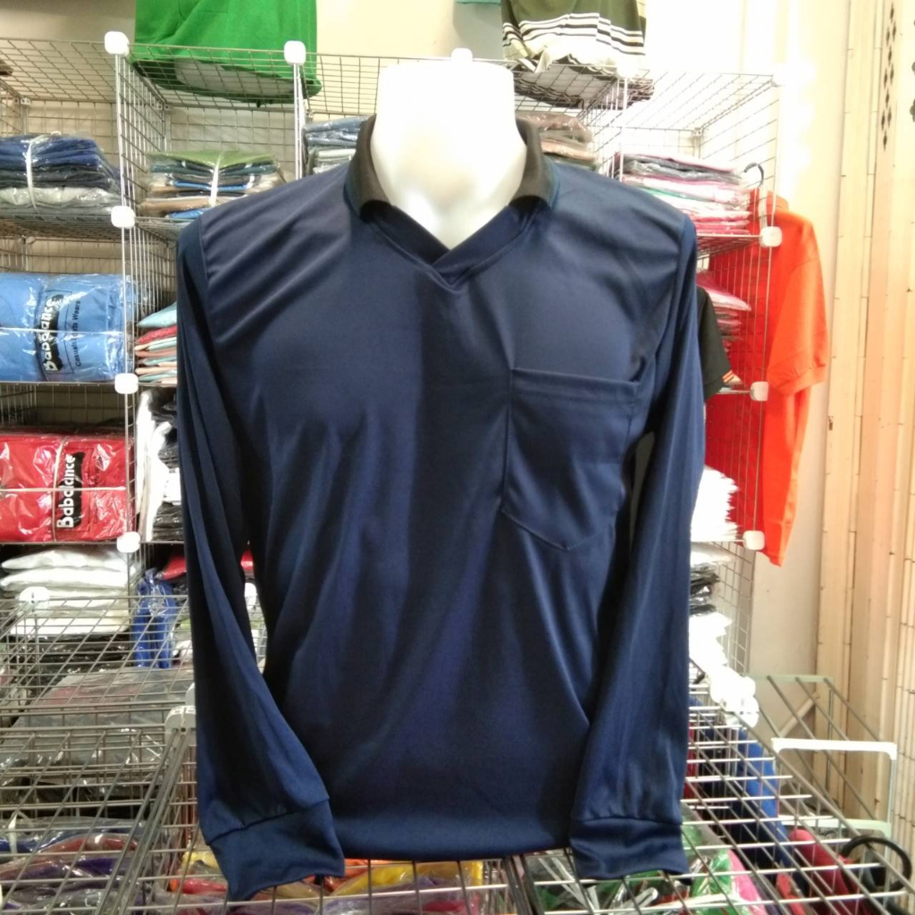 เสื้อใส่ทำงาน เสื้อปุ๋ย คอปกแขนยาว ผ้ามัน กีฬา เนื้ิอไฮเกรด เนื้อนิ่ม รุ่นประหยัด