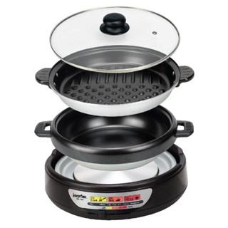 IMARFLEX หม้อสุกี้ และปิ้งย่าง อเนกประสงค์ความจุ 3.5 ลิตร เคลือบ Non-Stick รุ่น EP-745