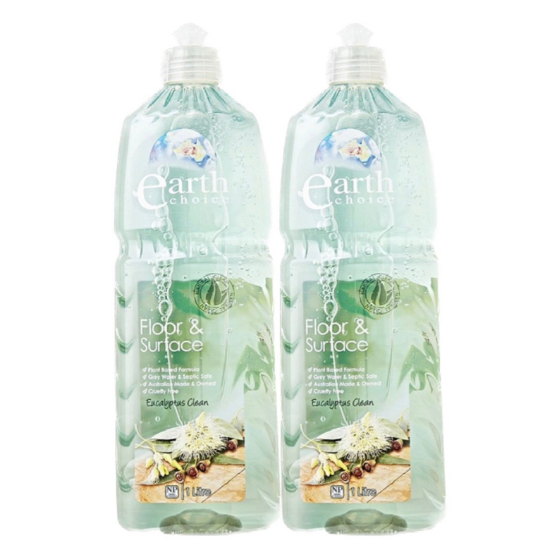 [แพ็กคู่] เอิร์ธชอยส์ ฟลอร์ แอนด์ เซอร์เฟส ยูคาลิปตัส คลีน EARTH CHOICE FLOOR&SURFACE EUCALYPTUS CLEAN 1L PACK 2 BOTTLES
