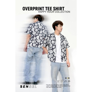 🌈โค้ดSENSEIOMGลด15%🌈เสื้อเชิ้ตแขนสั้นโอเวอร์ไซส์ SENSEI HAPPY HOUR2