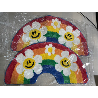 🇰🇷พรี kr| wigglewiggle floor mat -smile rainbow พรมพื้น