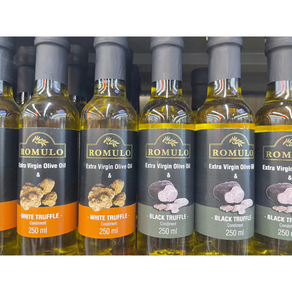 น้ำมันเห็ดทรัฟเฟิล ROMULO EXTRA VIRGIN OIL WITH BLACK / WHITE TRUFFLE 250 ML