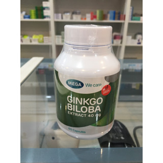 Mega We Care Ginkgo Biloba  สารสกัดจากใบแป๊ะก๊วย 60แคปซูล