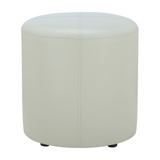 ST038 Stool กลมหนังสีขาว