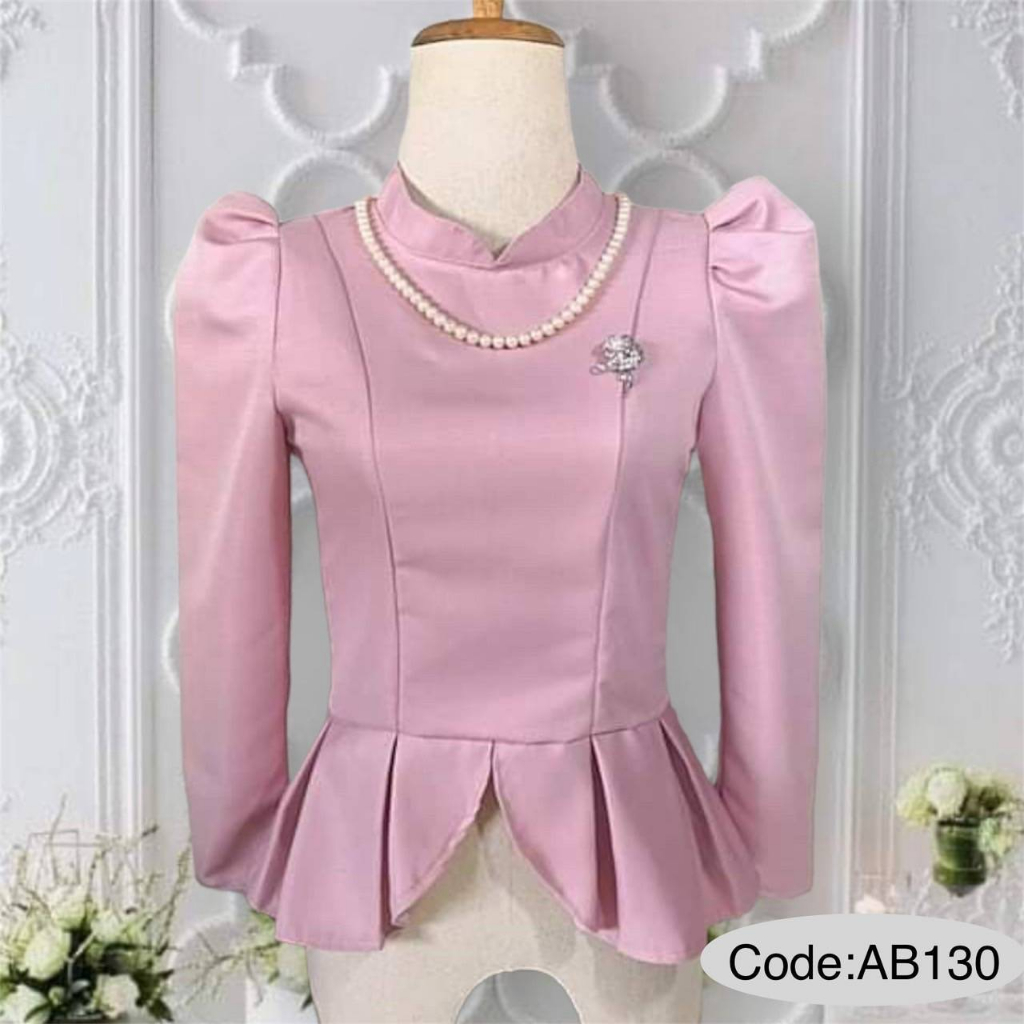 ของแท้ ต้องส่งจากนครนายกเท่านั้น เสื้อไทย เสื้อไทยจิตรลดา​ผ้าสีชมพู​ จิตรลดา​ ออกงาน​ งานแต่ง​ งานบุญ​ งานกฐิน