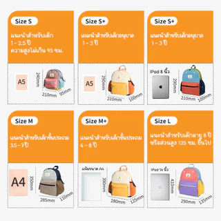 Shukiku Kamin กระเป๋านักเรียนอนุบาล ​ป้องกันการสูญหาย น้ำหนักเบา เป้เด็ก