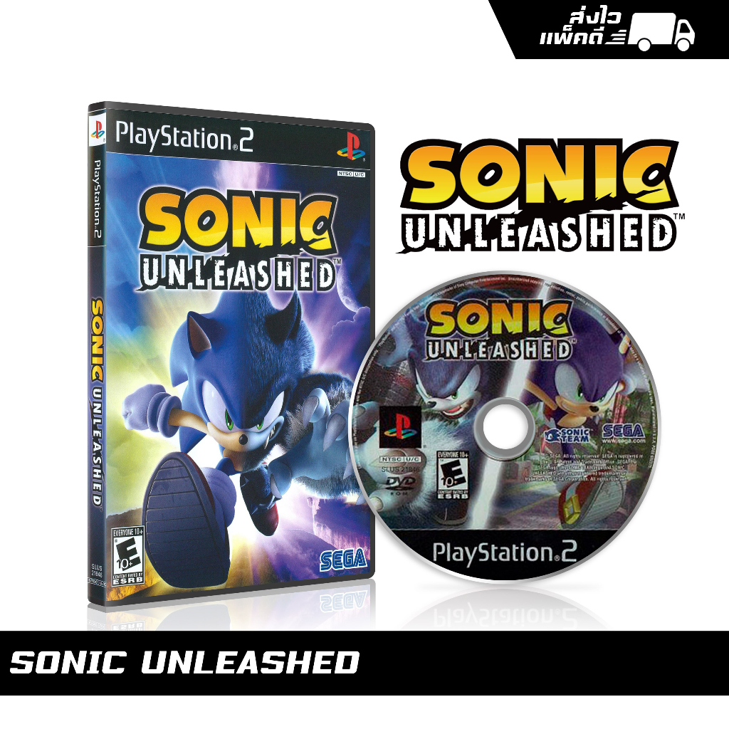 แผ่นเกม PS2 Sonic Unleashed (english) สกรีนแผ่น พร้อมปกใส่กล่อง