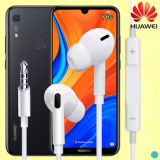 หูฟัง สมอลทอล์ค Huawei In-Ear Aux 3.5mm หัวเหว่ย อินเอียร์ เบสหนัก เสียงดี เล่น-หยุดเพลง-เพิ่ม-ลดระดับเสียง Y6s