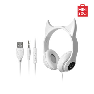 MINISO หูฟัง หูฟังแบบครอบหู Foldable Headset with LED Lights, Model: BH209