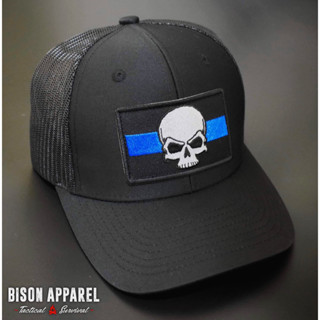 Bison Apparel Trucker Hat , Thin Blue Line