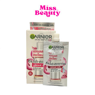 (1 ซอง) การ์นิเย่ เอจเลส ไวท์ 10xโปร คอลลาเจน เซรั่ม แบบซอง Garnier Ageless White Pro Collagen Booster Serum