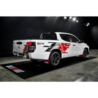 สติ๊กเกอร์งานตัดคอม ลายข้างรถ Mitsubishi triton ปี 2022 - 2023 ติดรถ แต่งรถ มิตซูบิชิ ไทรทัน