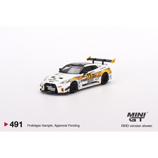 MINI GT Scale 1/64 LB-Silhouette WORKS GT Nissan 35GT-RR Version 2 Formula Drift 2022 LB Racing (Right-hand) รถของเล่น