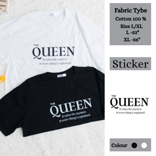 The Queen T -shirt (อก 52-56”) เสื้อยืดผ้าคอตตอน 100% Plus size