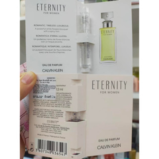 1.2 mL. น้ำหอม ของแท้ CK Eternity For Women Eau De Parfum Spray หอมกลิ่นดอกไม้ โดดเด่นด้วยกลิ่นลิลลี่ Eternity