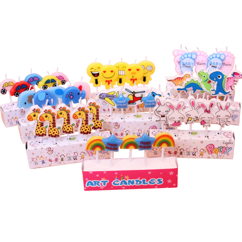 สินค้าใหม่ เทียนชุดนักบินอวกาศ สีน้ำเงิน ยานอวกาศจรวด ตกแต่งเค้ก