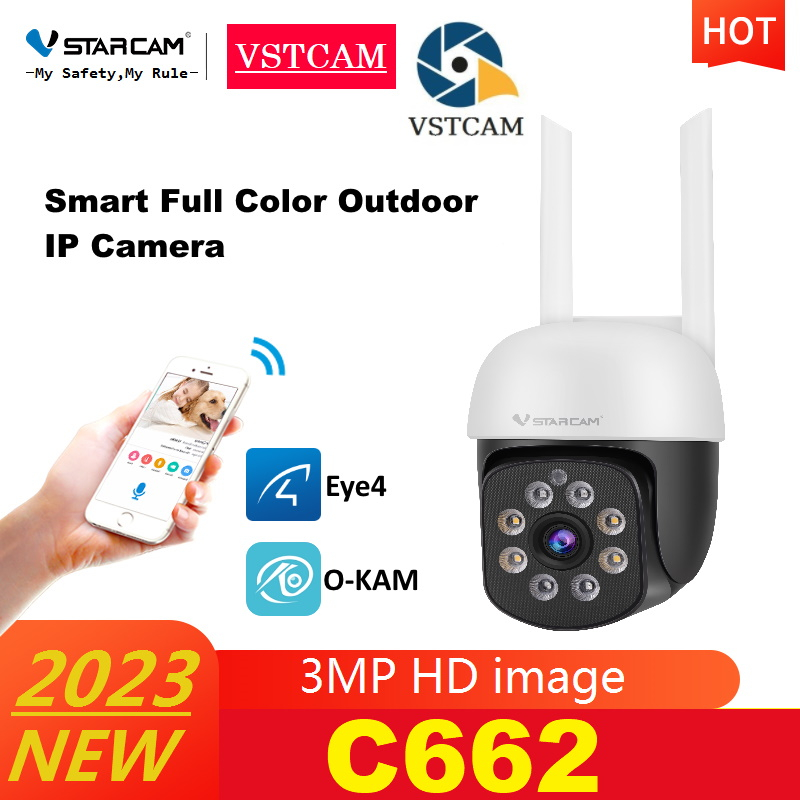 Vstarcam C662 / C622 ความละเอียด 3 ล้านพิกเซล กล้องวงจรปิดไร้สาย กล้องนอกบ้าน Outdoor มีAI+ คนตรวจจับสัญญาณเตือน