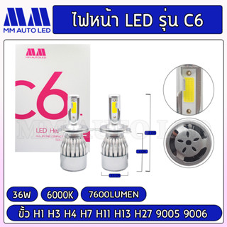 ไฟหน้าLED C6 (รับประกันสินค้า6เดือน 36W 6000K 76) mm1