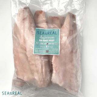 Seareal เนื้อปลากะพงแล่ชิ้นแช่แข็ง 1+ กก. ปลอดกลิ่นดิน | Frozen Seabass Premium 1+ kg