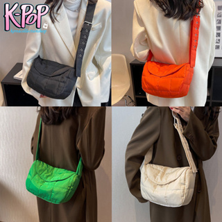 KOREA(KR1906) กระเป๋าสะพายไหล่สีสดใส น้ำหนักเบา สําหรับผู้หญิง