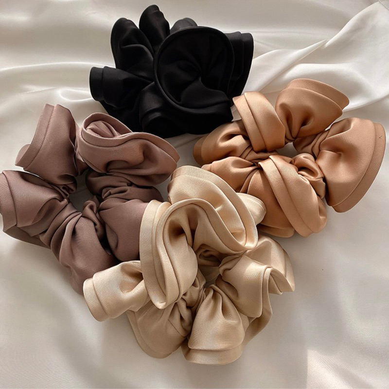 พร้อมส่ง ยางรัดผมซาตินขนาดใหญ่ พรีเมี่ยม หนา เย็บเนี๊ยบ – โปรปัง