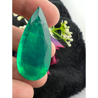 lab emerald huge pear drop shape  45!carsts 1 pieces size 15x35 mm