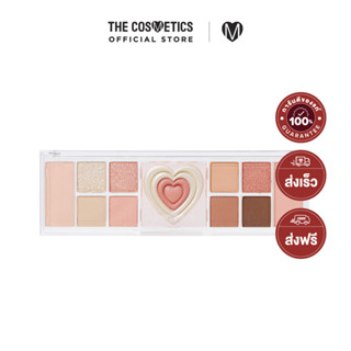 Peripera All Take Mood Like Palette - 02 Peach Heaven (Peritage)  เพอริเพอรา  เฟซพาเลทหัวใจ 3-in-1 โทนส้มพีช