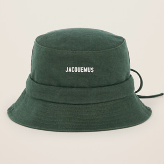 [เก็บ code ลดเพิ่ม 1467]พร้อมส่งในไทย📦หมวก Jacquemus Le bob Gadjo Canvas Bucket Hat(Dark Green)**ของเเท้