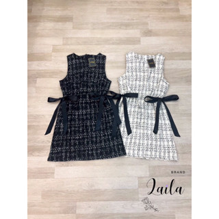 Minidressผ้าทวีตแขนกุด Tag : LAILA