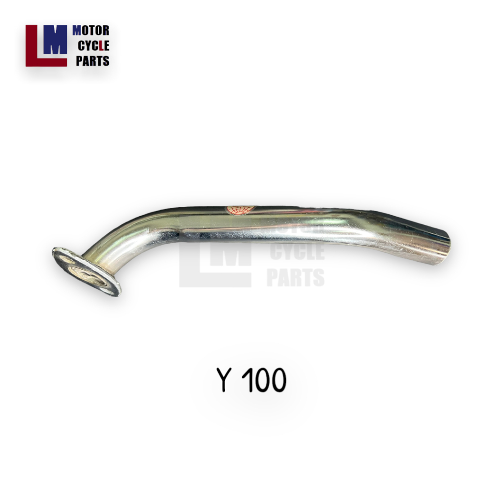 คอท่อ YAMAHA Y 100 , Y-100 ท่อหน้า สีชุบ อะไหล่มอเตอร์ไซค์