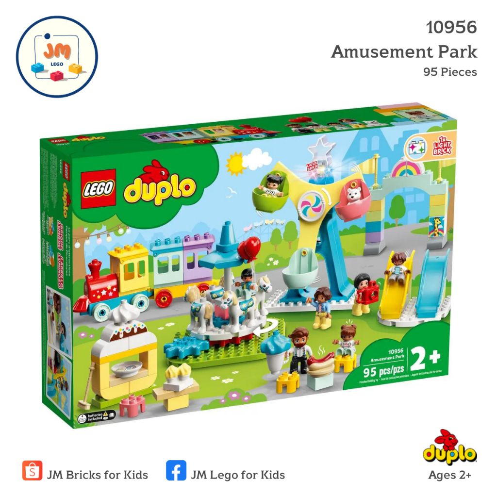 LEGO Duplo 10956 Amusement Park (95 Pieces) สำหรับเด็กอายุ 2 ปีขึ้นไป Brick Toy ตัวต่อ เลโก้ ของเล่น