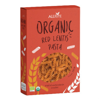 ออไรท์ เส้นพาสต้า จากถั่วเลนทิล ออร์แกนิค 250 กรัม - Organic Red Lentils Pasta Gluten Free 250g Allrite brand