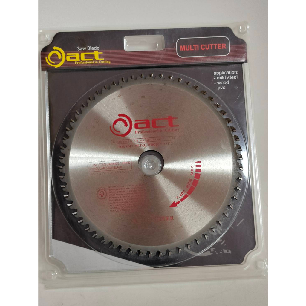 ใบเลื่อยวงเดือนคาร์ไบท์ (Carbide Tipped)  10 นิ้ว ยี่ห้อ ACT  30 ฟัน 40 ฟัน 60 ฟัน 100 ฟัน