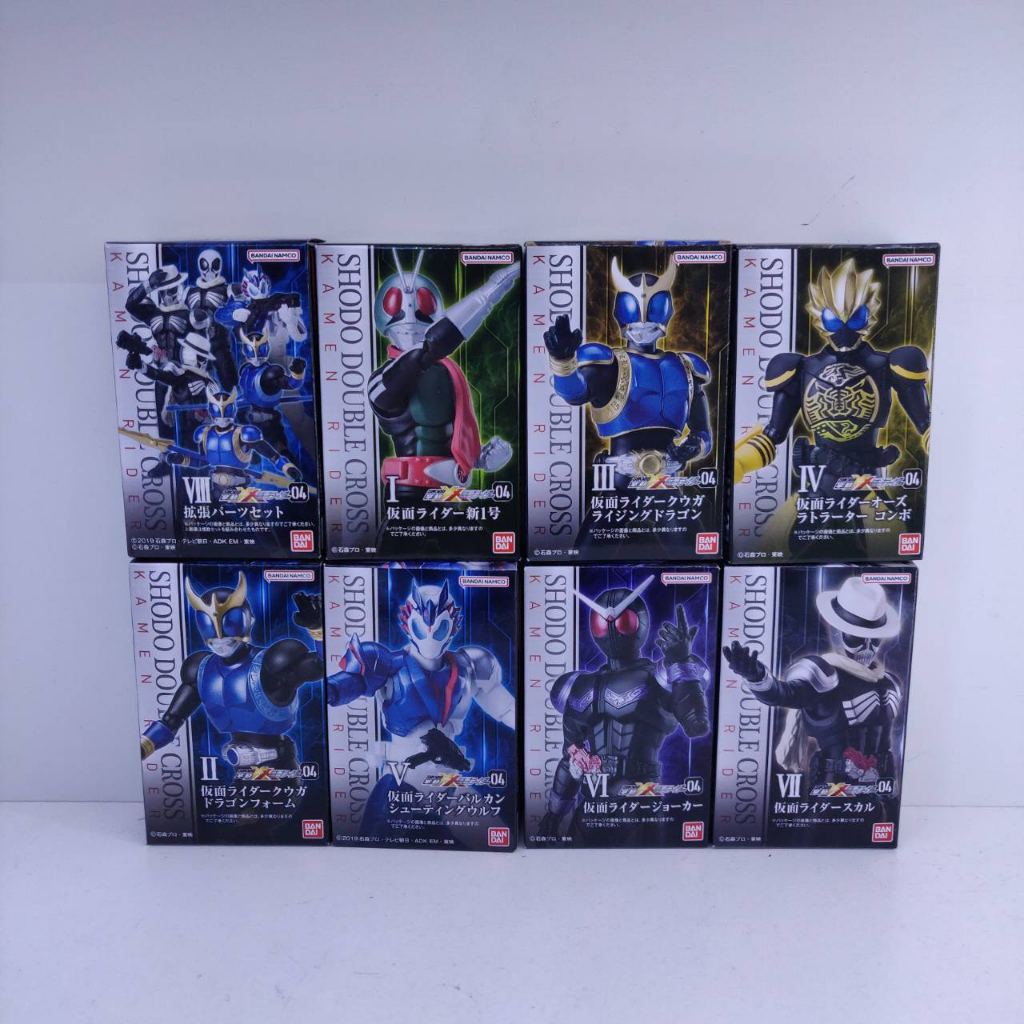 โมเดลฟิกเกอร์ Shodo kamenrider Doubble Cross kamenrider4ของเเท้จากBandai คาเมนไรเดอร์ ใหม่ล่าสุดโมเดลฟิกเกอร์จากการ์ตูน